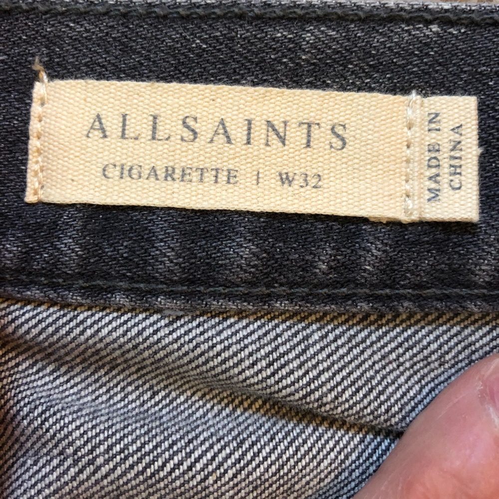 All Saints Gray Skinny Jeans - Picture 3 of 5